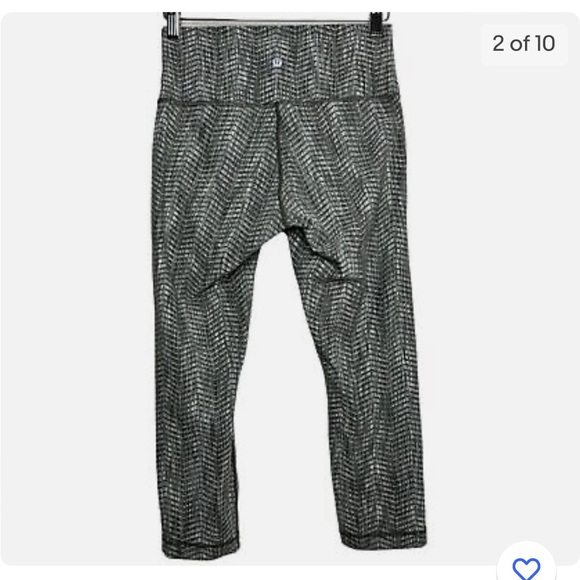 Lululemon Wunder Under Crop High Rise Leggings Womens Grey Full-On Luon 21" Sz 4 - Picture 8 of 12